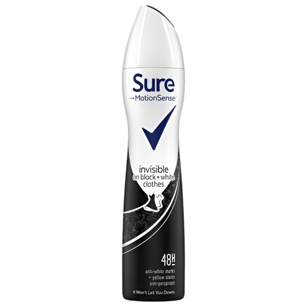 Sure Anti-Perspirant Invisible Black & White Women Deodorant Spray 250ml