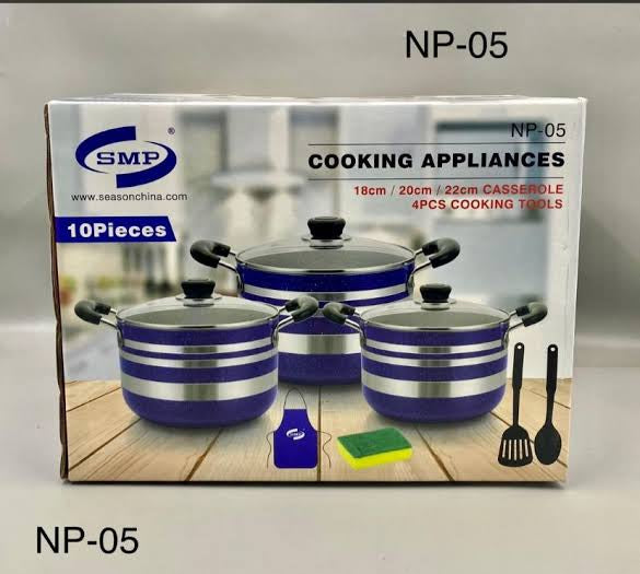 SMP Non Stick Cookware Set 10pcs